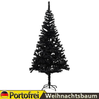 Künstlicher Weihnachtsbaum Tanne Christbaum Ständer PVC+ Stahl Schwarz 180 cm