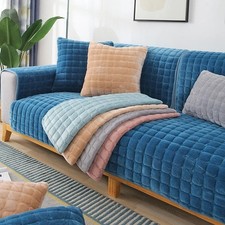 Sofa Seat Cover Flannel Couch Cover Settee Non-slip Pet Mat Slipcover Protector