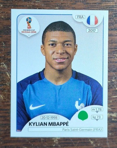 Kylian Mbappe [Black Back] #209 2018 Panini World Cup Stickers card