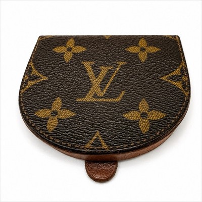 Authentic Louis Vuitton Monogram Coin Purse Wallet France Vintage Brown Canvas