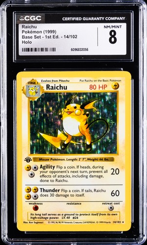 Raichu (1st Edition) graded CGC 8 for sale on eBay