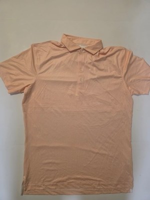 Johnnie O Featherweight Performance Geometric Diamond Polo Orange Large