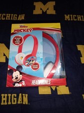 NEW Mickey Mouse adjustable Headphones. Kid friendly volume to protect hearing.