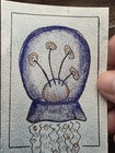 ACEO Art Card Original Hand-painted Watercolor Painting, Sparkly Jellyfish  — photo 2