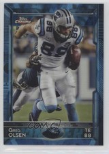 2015 Topps Chrome Hot Box Blue Diamond Refractor Greg Olsen #87 gp3