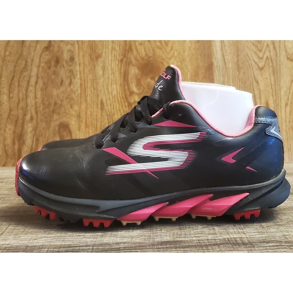 Skechers Go Golf Blade Golf Shoes Women's Size 7 Black Pink - Image 3 of 4