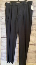 Perry Ellis Portfolio Travel Luxe Dress Pants Men 38x34 Navy Blue windowpane NWT