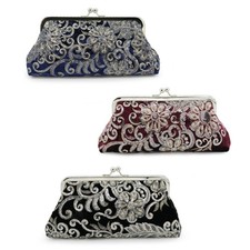 Retro Beaded Evening Clutch Bag With Rhinestones Embellishments For Women