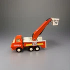 Vintage 1970s Tiny Tonka Mini Cherry Picker #55010 Made In USA Pressed Steel Toy