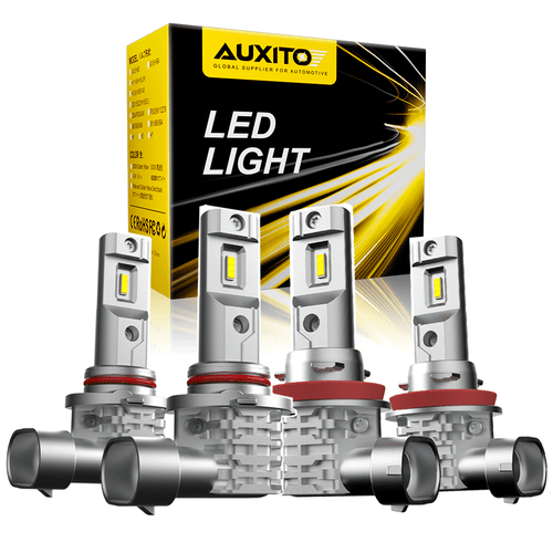 4x 9005 Combo 9006 Headlight Fog LED High Low Beam Bulbs Kit 6500K White Bright - Picture 1 of 14