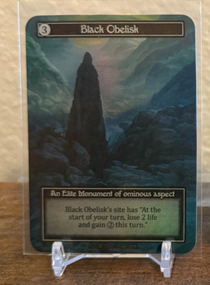 Sorcery Contested Realms - Beta - Black Obelisk Foil NM
