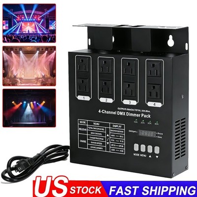 DMX 4-Channel Dimmer Pack w/DMX512 Protocol For High-Voltage Halogen LED Bulb