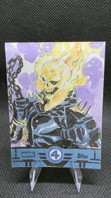 2026 Topps Finest Fantastic Four Ghost Rider Sketch 1/1 by Jezreel Royales