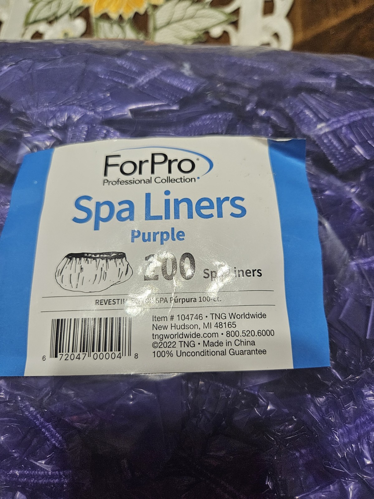 For Pro Purple Foot Spa Liners 100 Count  (Just a Few Missin