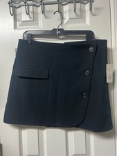 A New Day Button-Front Tailored Mini Skirt