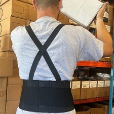 Working Lumbar Lower Back Brace Support Belt w/ Adjustable Straps Lifting Medium