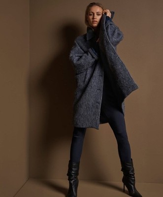Nü Denmark Ragna Wool Blend Jacket Classic Navy Mix Womens Size XS