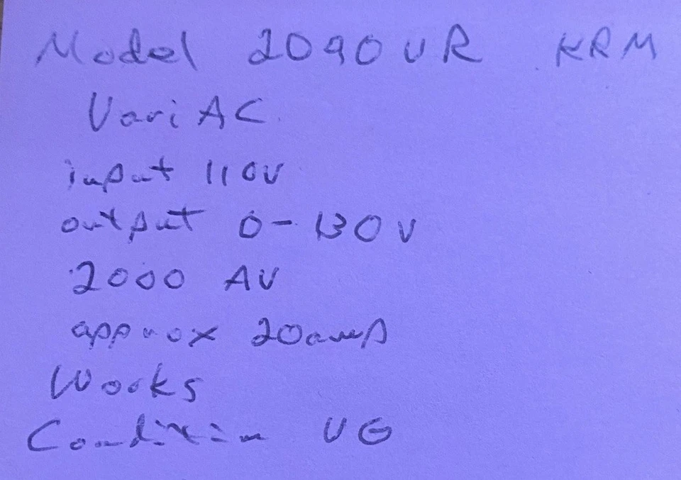 Regulador de tensão de contato de saída KRM 2090VR AEEC-2090VR 110V entrada 0-130V 20amp - Imagem 2 de 4