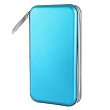 Siveit CD Case Holder, 80 Capacity CD/DVD Holders 80 Capacity, Sky Blue