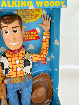 当時物 TOY STORY woody THINKWAY社 未使用 1995 TOY STORY WOODY DOLL POSEABLE PULL STRING 1st EDITION