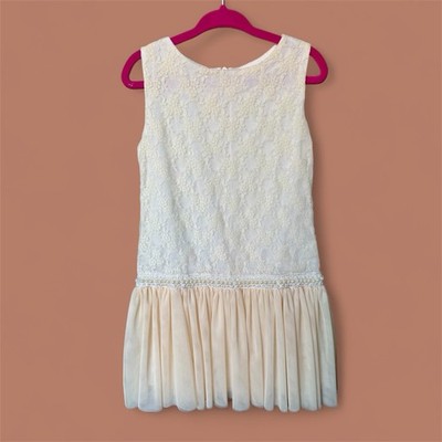 Lady Diamond Ivory Lace Pearl Girls Dress 116cm /5-6