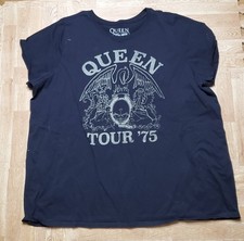 Queen Official Merch Tour '75 Black TShirt Womens Size 4