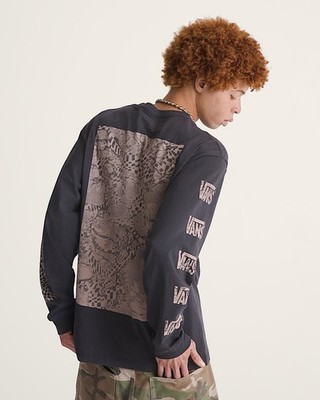 New With Tags Vans Long Sleeve Black Snakeskin Long Sleeve T-Shirt Skateboarding
