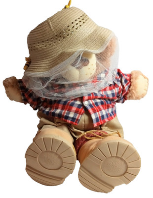 Furskins 24'' Beekeeper Boone, Plush Bear Xavier Roberts 1986 Vintage 