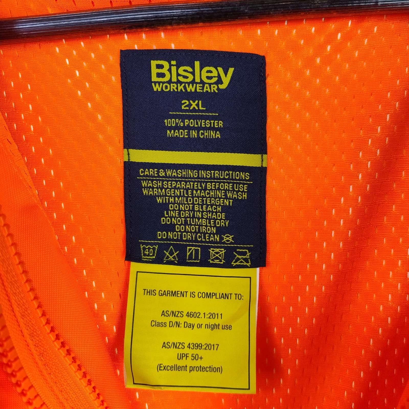 Bisley High Vis Heavy Duty Workwear Jacket Approved Standards Mens Size 2XL Poly - product detail image 11