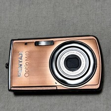 Pentax Optio M40 Digital Camera Bronze Tested Compact with Charger Battery