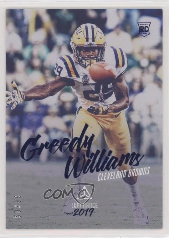 2019 Panini Luminance Rookie Blue 50/99 Greedy Williams #101 Rookie RC 0gg