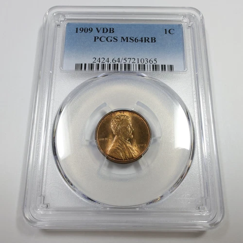 1909 P VDB PCGS MS64 RB Red Brown - Lincoln Wheat Penny Cent 1c US Coin #56821A