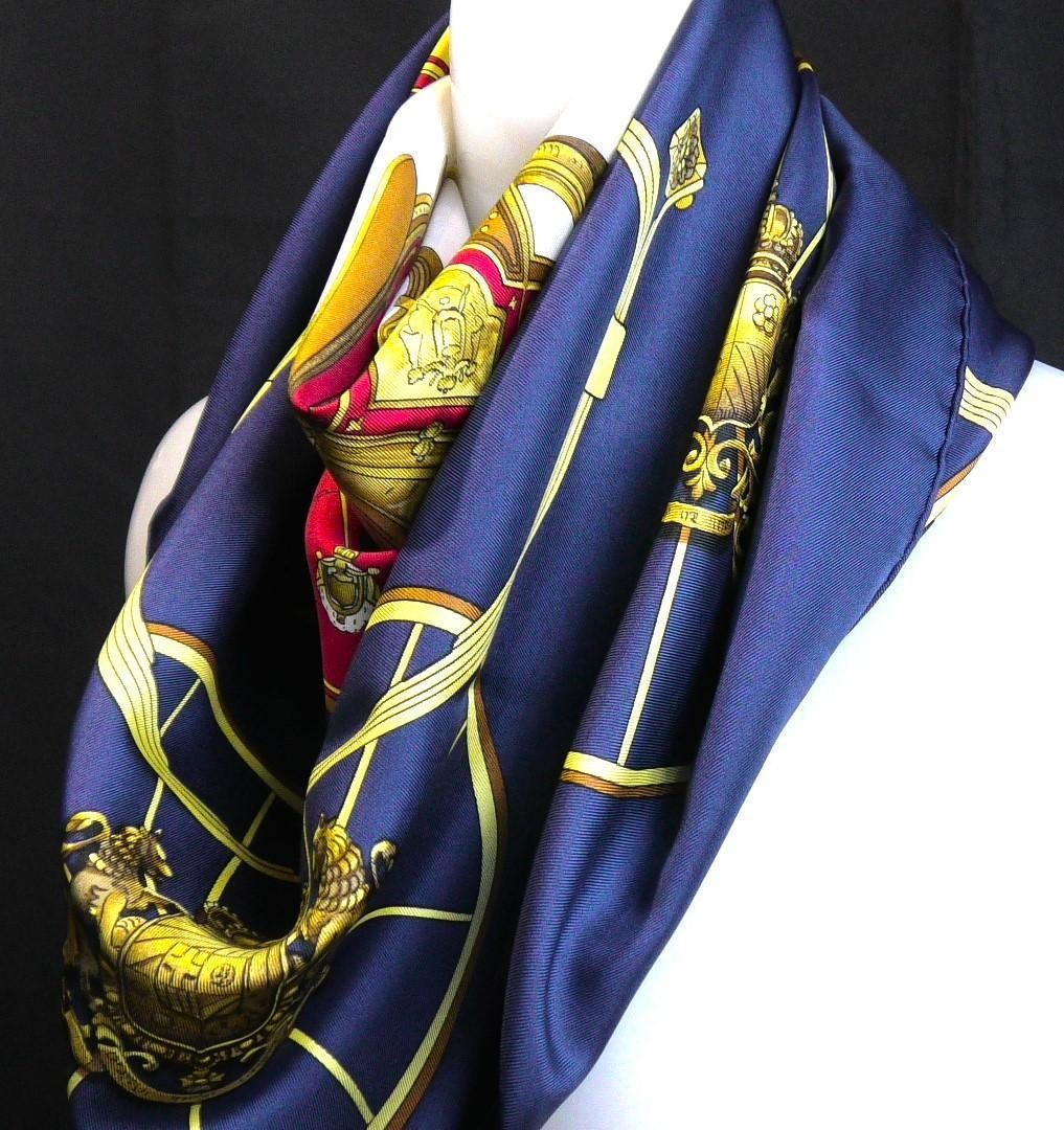 Hermes Large Scarf Carre 90 D217 Silk Japanese Import