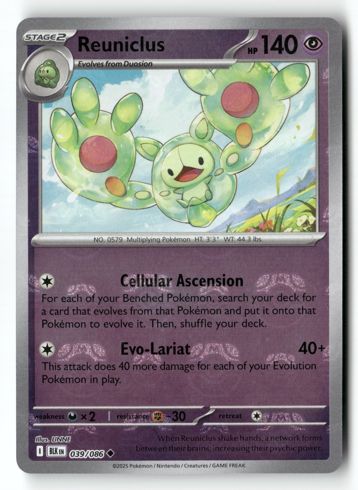 Reuniclus (Master Ball Pattern) 039/086 SV: Black Bolt Pokémon TCG NM