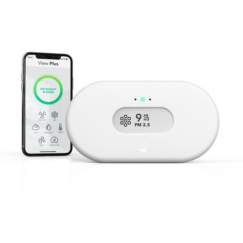 Airthings View Plus Smart Indoor Air Quality Monitor Radon White (Open Box) G1