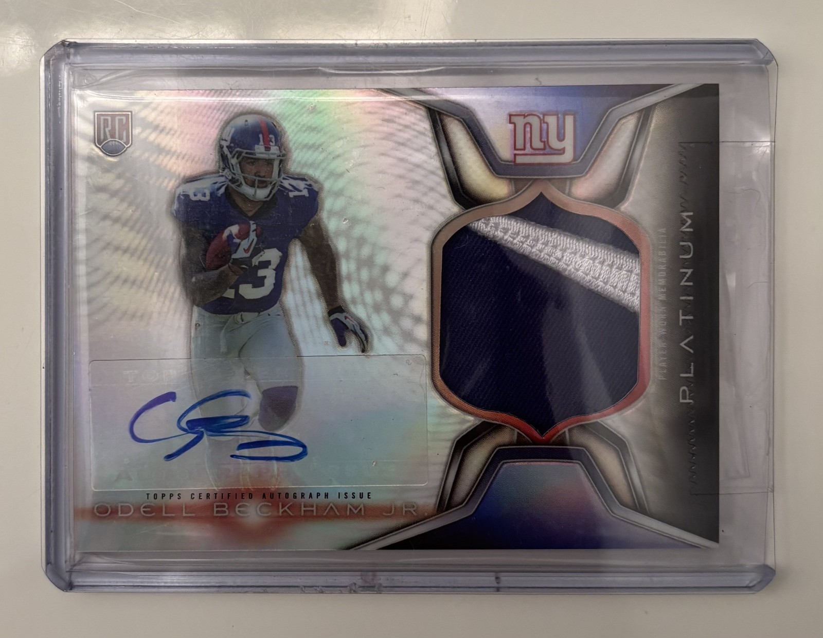 Odell Beckham Jr. Topps Inception Rookie Jumbo Patch Autographs #OB Nike Swoosh 1/1