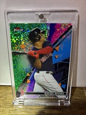 2021 Topps Finest Rafael Devers #44 Green Sparkle Refractor /125 Red Sox Giants