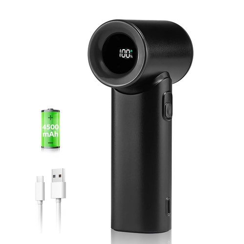 Portable Handheld Fan, 17400RPM High Speed Turbo Mini Fan 5 Speeds, 4500mAh