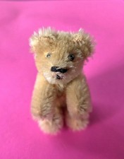1950s German Steiff Jointed Miniature Bear, Golden Mohair Over Wire