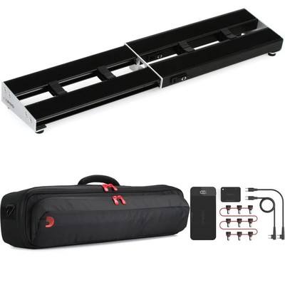 D'Addario XPND Pedalboard with Case and Power Battery Kit - Small