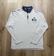 VINTAGE Warner Bros Studio Store Bugs Bunny Henley Shirt Size Large Grey Zipper