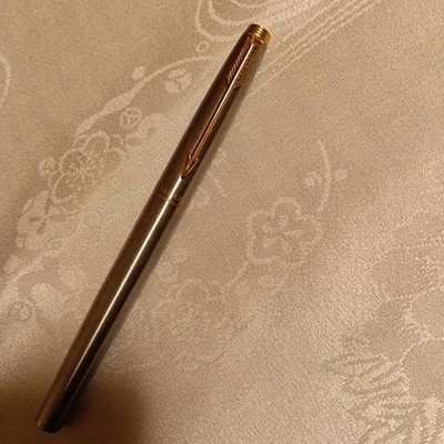 Parker 75 Fountain Pen USA Made Silver Gold Clip Vintage Collectible