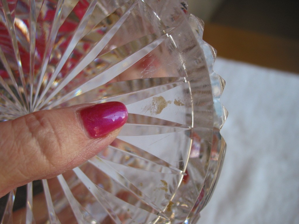 American Brilliant Cut Glass Antique Pitcher w/ Hobstar & Notched Mitres 8 inch