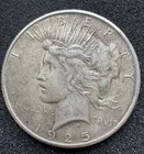 1925 Peace Silver Dollar $1 Coin 90% Silver Circulated Ungraded No Mint Mark