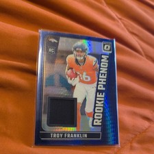 2024  Optic - Rookie Phenom Troy Franklin #RPB-TFN Blue Hyper Prizm (MEM, RC)