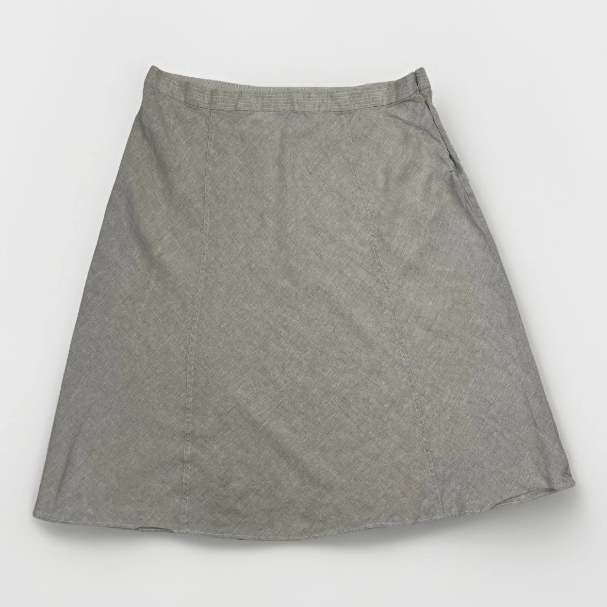 J.Crew Baird McNutt 100% Linen Maxi Skirt Womens 22 Beige Preppy Classic