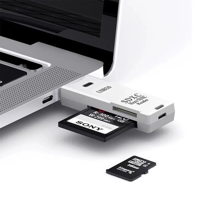 2 in 1 USB 3.0 Card Reader TF Micro SD Memory Card Adapter High Speed for PC Lap