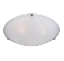 Maxim 11060FTSN Malaga 20" 4-Light Frosted Glass Flush Mount in Satin Nickel