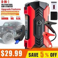 998000mAh Car Jump Starter Booster Jumper Box Power Bank Battery Charger Upgrade