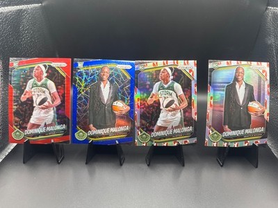 Panini Prizm Dominique Malonga Card set includes /299, Blue velocity, Logos&more